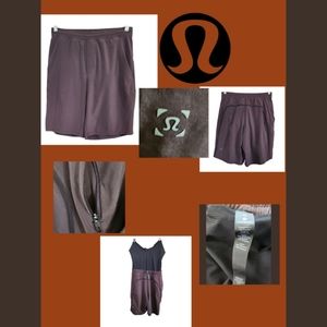 LULULEMON ATHLETICA MENS BROWN PACE BREAKER SHORTS SIZE M